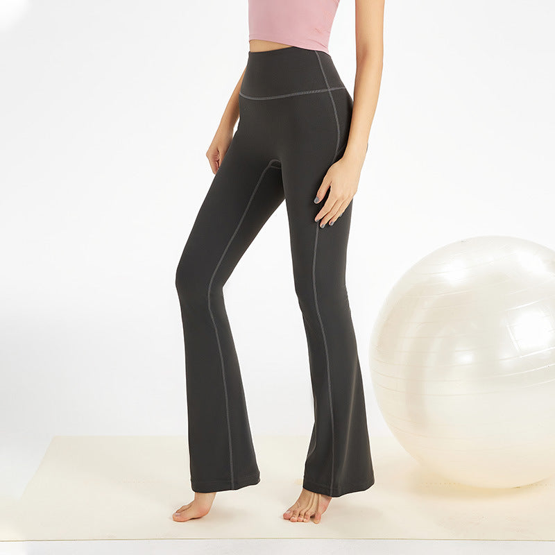 Women's Flared Sports Leggings with High Waist and Breathable Material