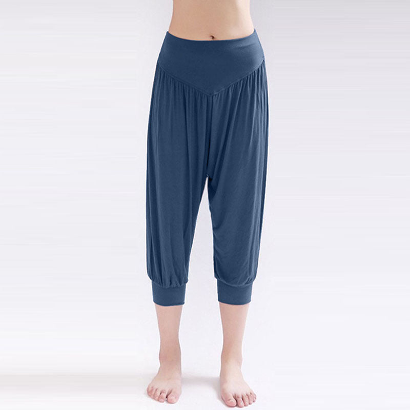Women's Comfortable Harem Pants with High Waist and Elastic Cuffs