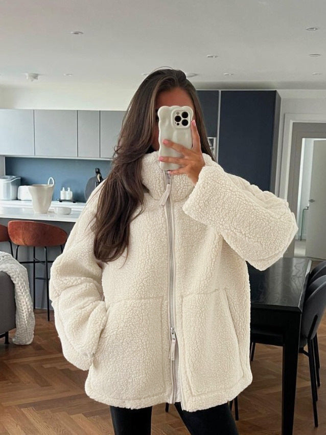 Women Oversized Fleece Jacket
