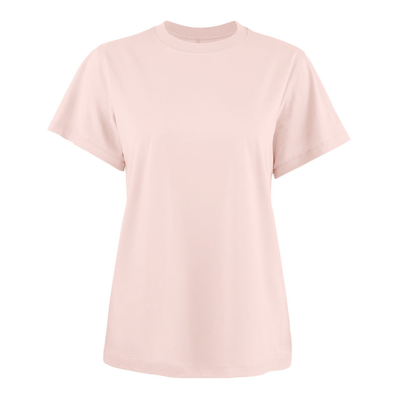 Women's basic t-shirt made from high-quality cotton with round neck