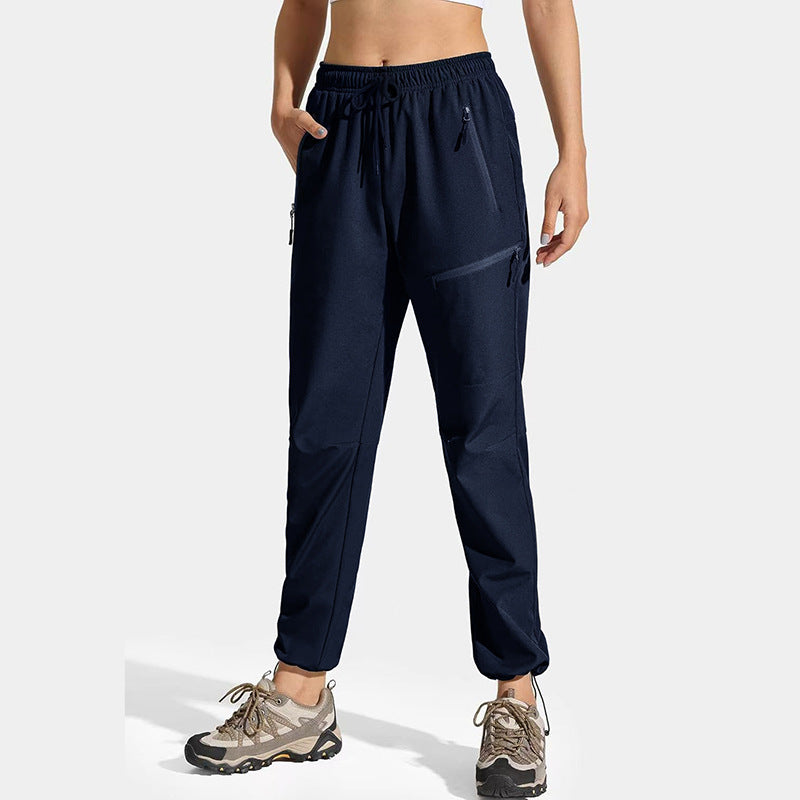 Women's Multi-functional Trekking Pants with Various Pockets and Elastic Waistband