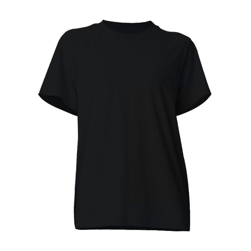 Women's basic t-shirt made from high-quality cotton with round neck