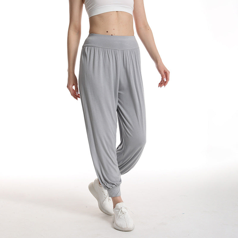 Women's loose premium joggers with high waistband and elastic cuffs