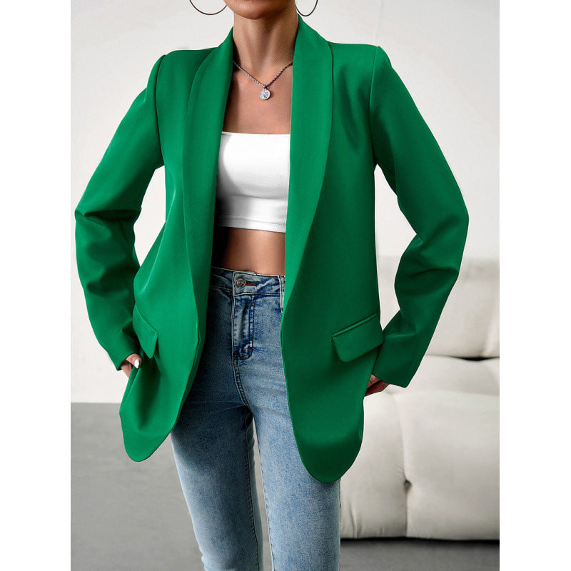 Women Tailored Open Blazer
