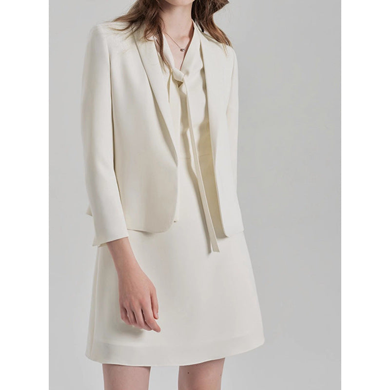 Women Tailored Blazer Dress Set