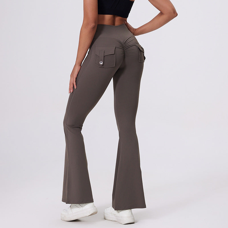 Women's Bootcut Leggings with Pockets and High Waist