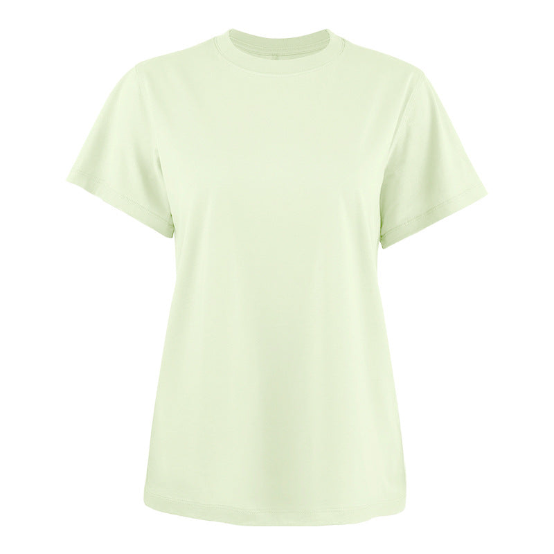 Women's basic t-shirt made from high-quality cotton with round neck