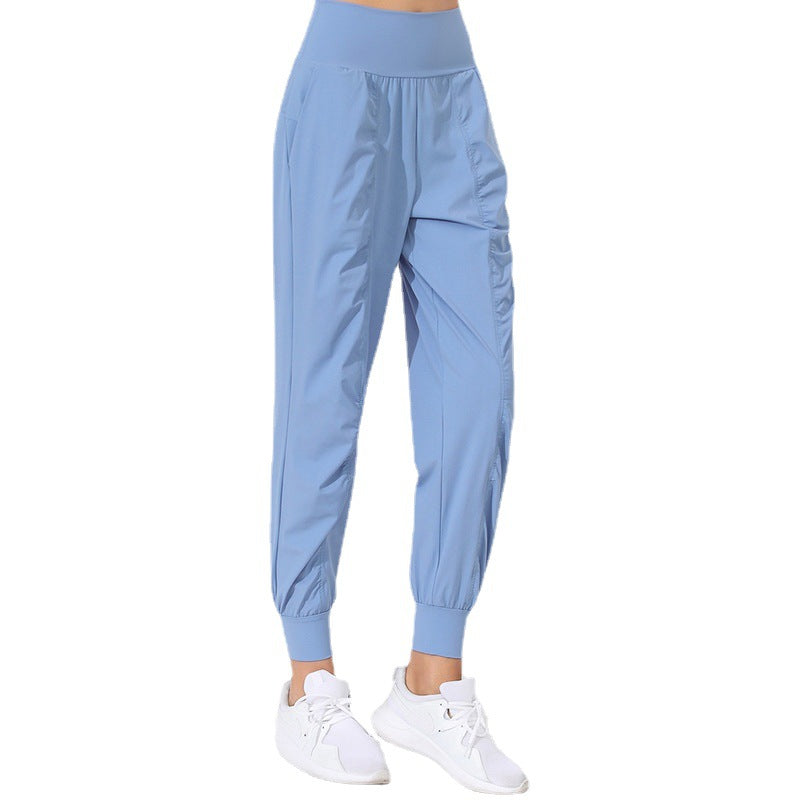 Women's Lightweight Athletic Jogging Pants with High Waist and Elastic Cuffs