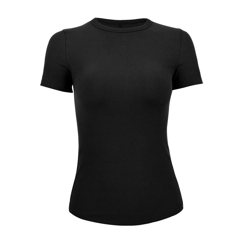Women's Short Sleeve T-Shirt with Textured Design