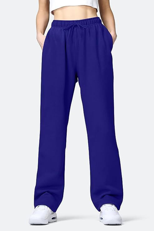 Ladies Comfortable Leisure Pants with Elastic Waistband and Side Pockets