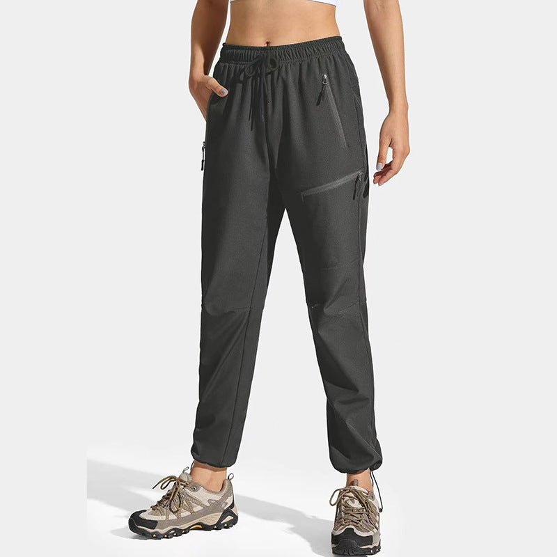 Women's Multi-functional Trekking Pants with Various Pockets and Elastic Waistband