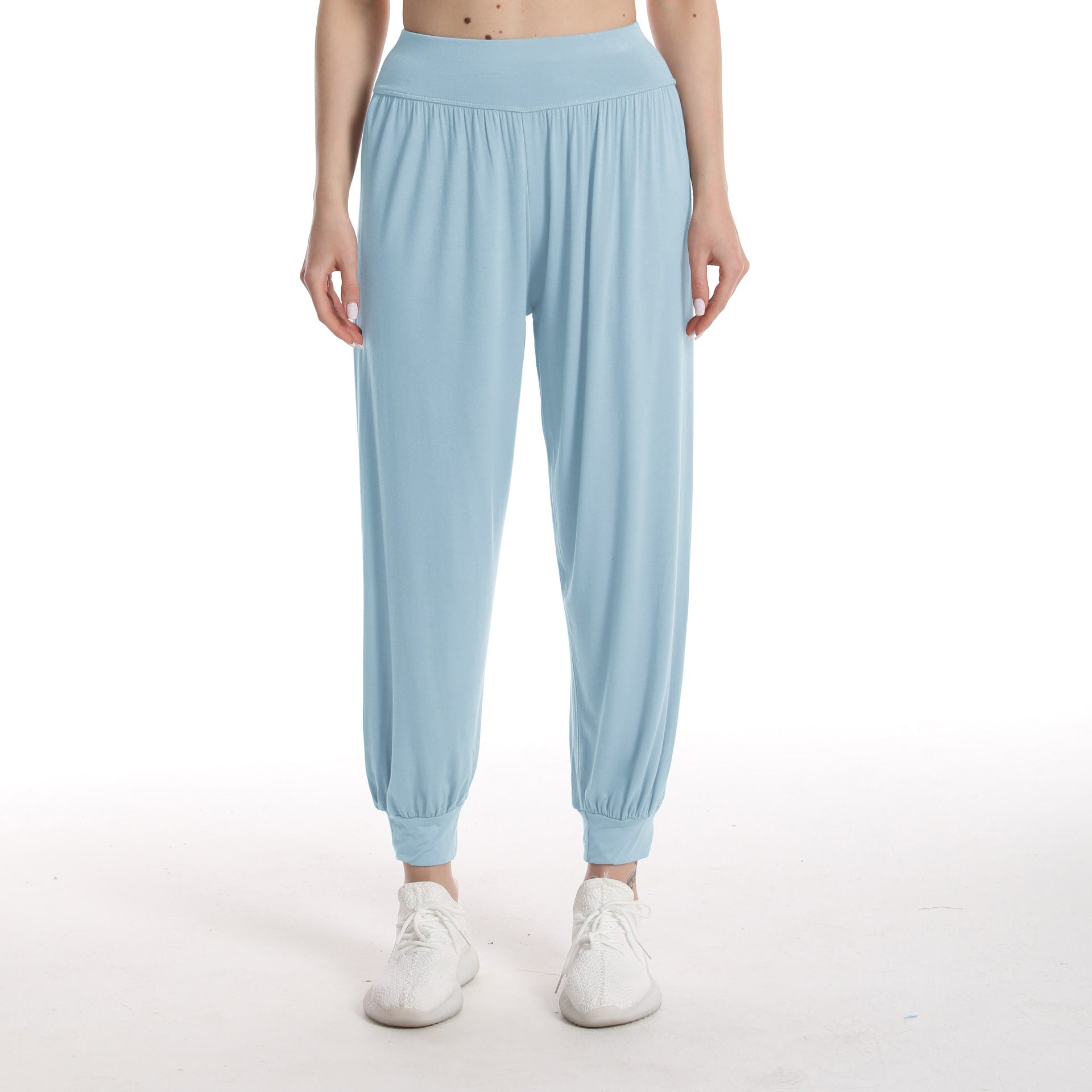 Women's loose premium joggers with high waistband and elastic cuffs