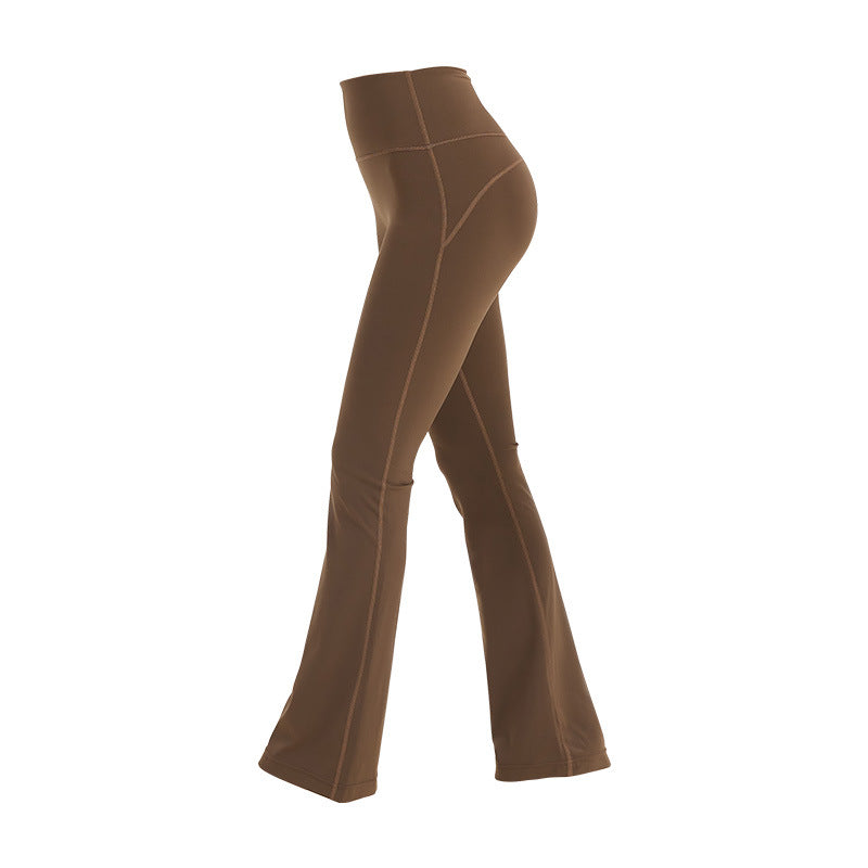 Women's Flared Sports Leggings with High Waist and Breathable Material