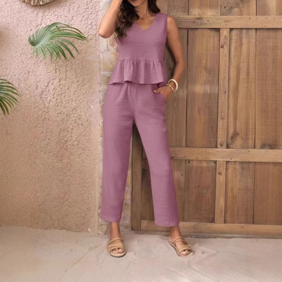 Women's Elegant Jumpsuit with Modern Gatherings and Casual Cut
