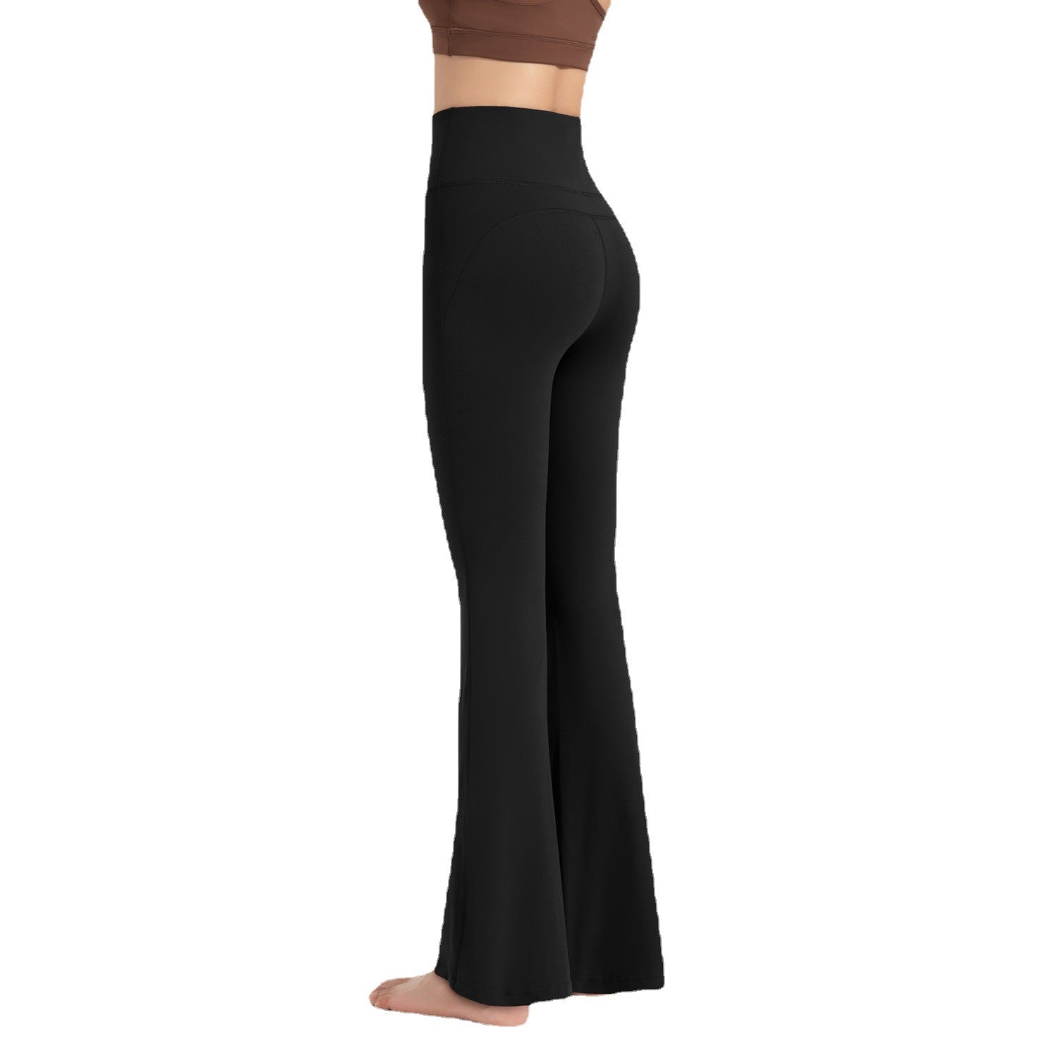 Women's Flared Yoga Pants with High Waist and Side Pockets