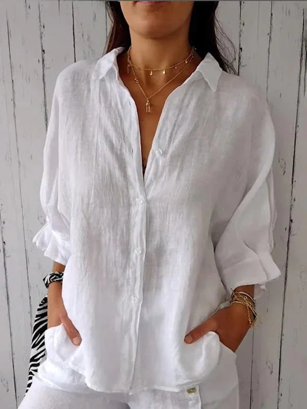 Women Light Linen Blouse