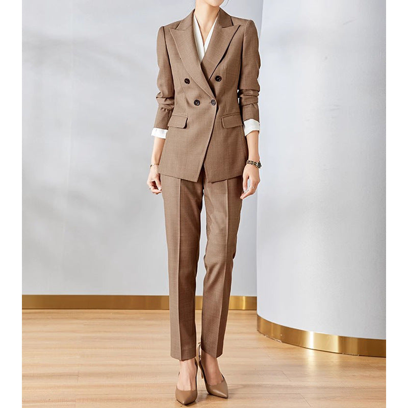 Women's Tailored Double-Breasted Suit Set