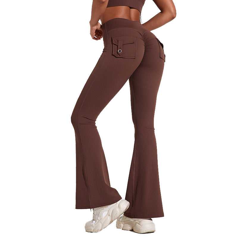 Women's Bootcut Leggings with Pockets and High Waist