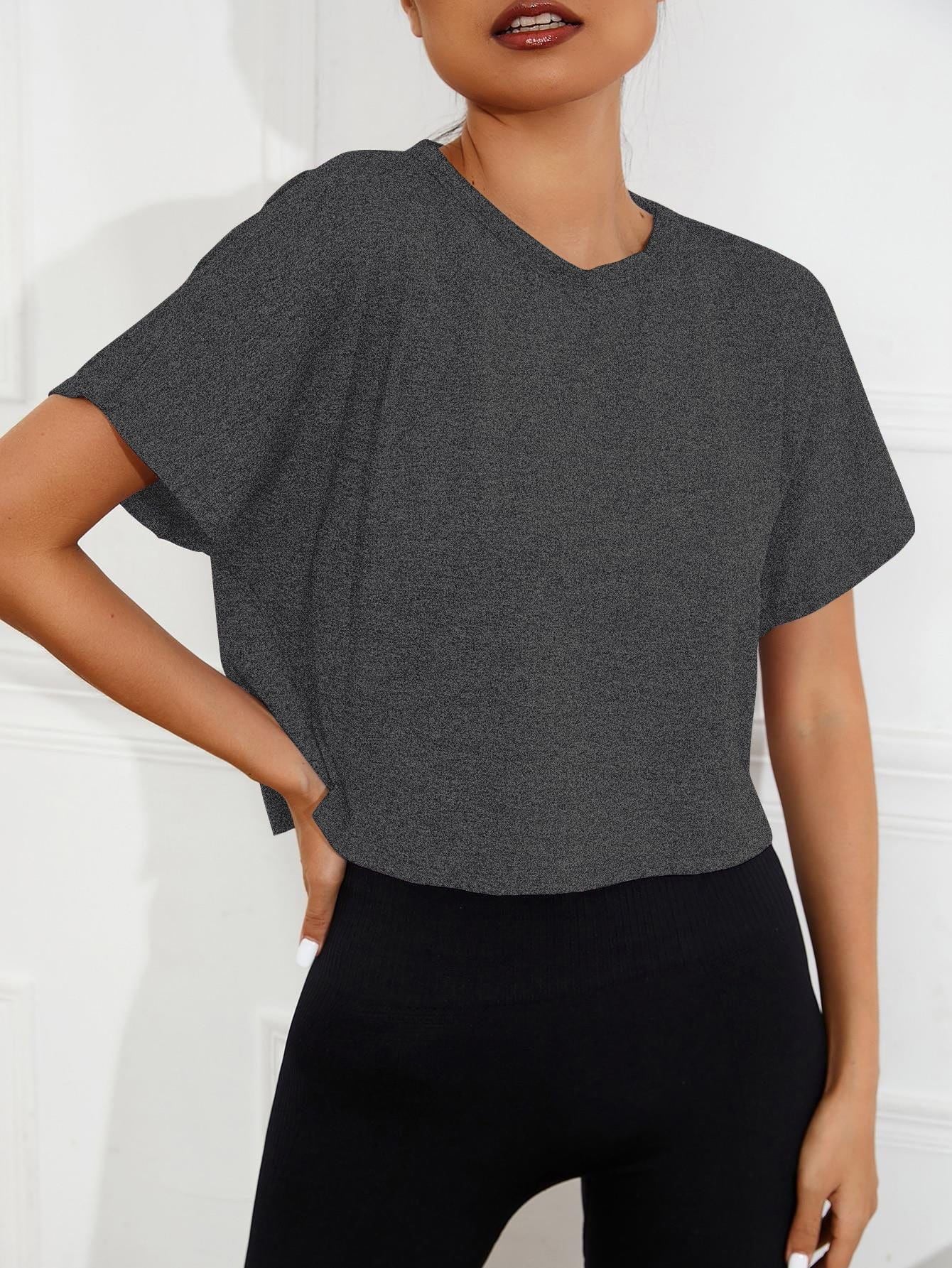 Women's casual T-shirt with loose fit and breathable structure