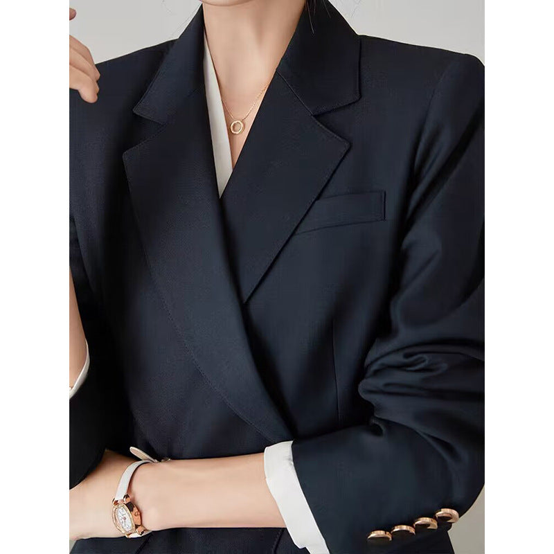 Women Tailored Double-Breasted Office Suit
