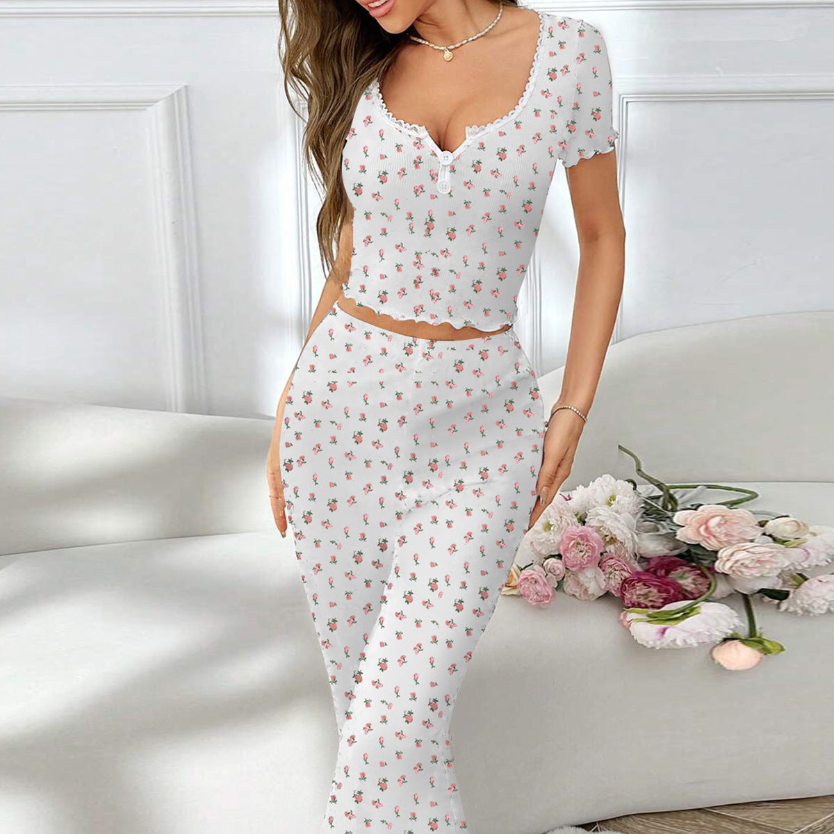 Ladies floral pattern dress