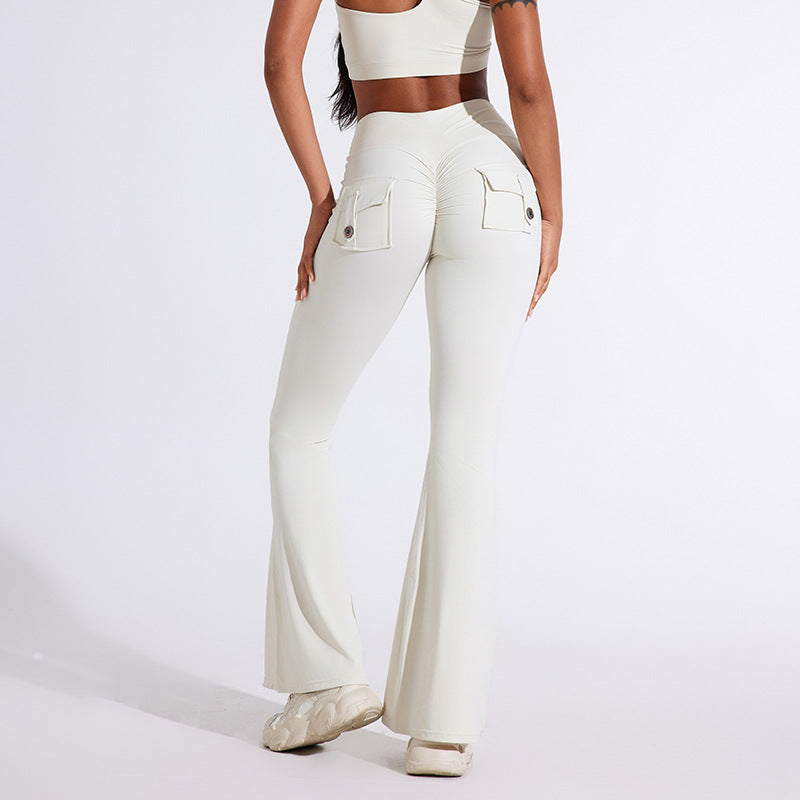 Women's Bootcut Leggings with Pockets and High Waist