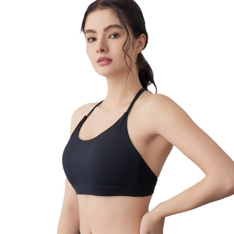 Women's sports bra with functional racerback design