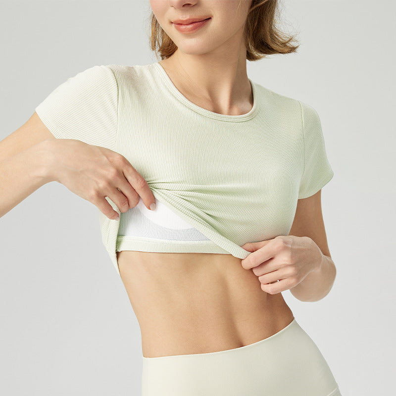 Women's Short Sleeve Ribbed T-Shirt