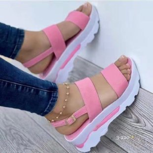 Women's Platform Sandals With Elastic Strap and Non-slip Sole W&w