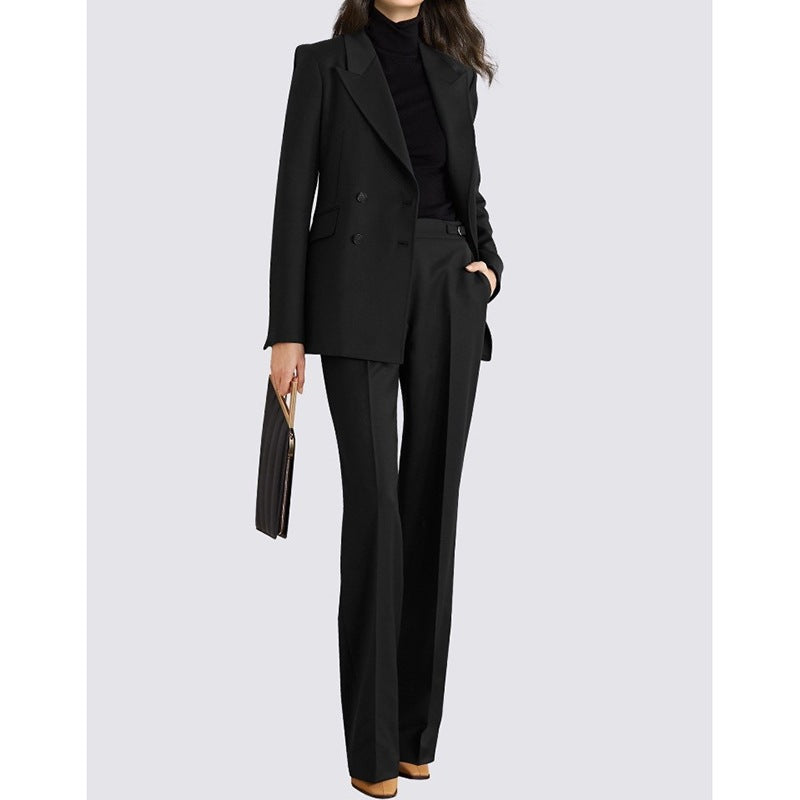 Women's Tailored Double-Breasted Suit Set