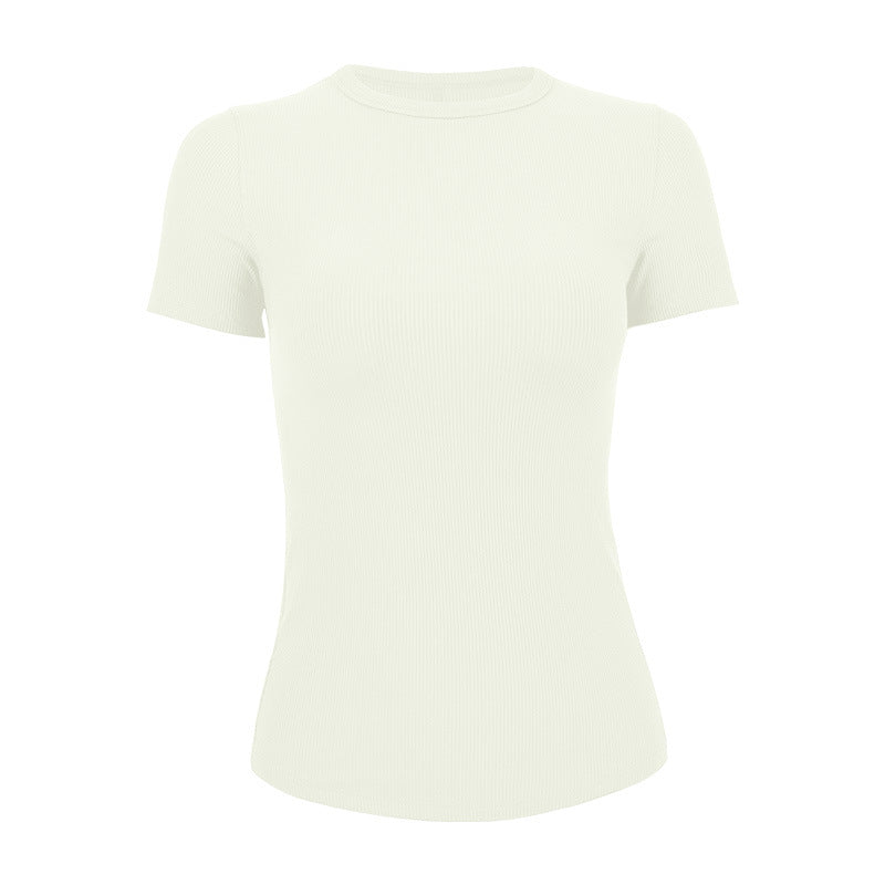 Women's Short Sleeve T-Shirt with Textured Design
