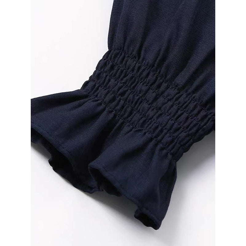 Women's Utility Jumpsuit with Gathered Sleeves