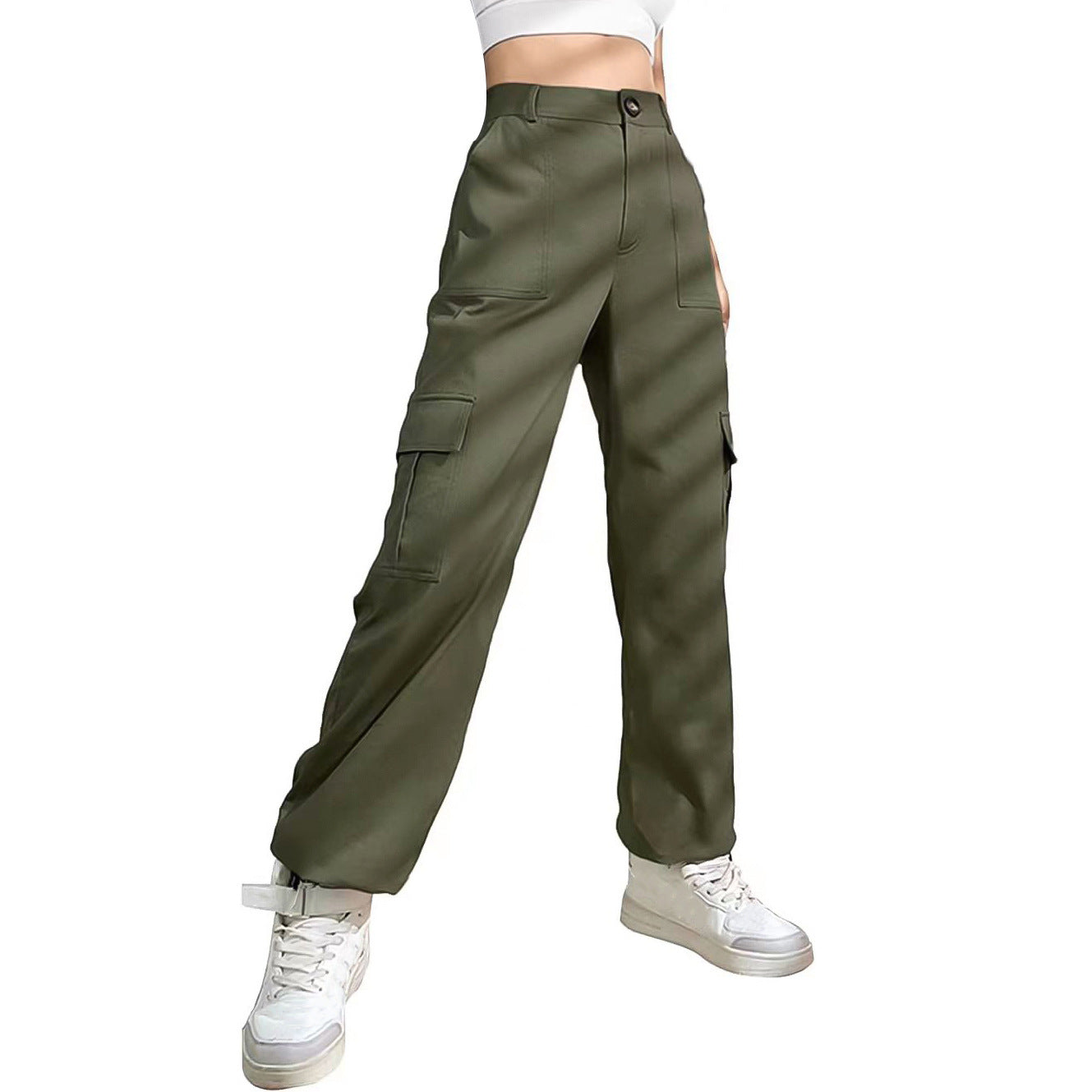 Ladies cargo pants with side pockets
