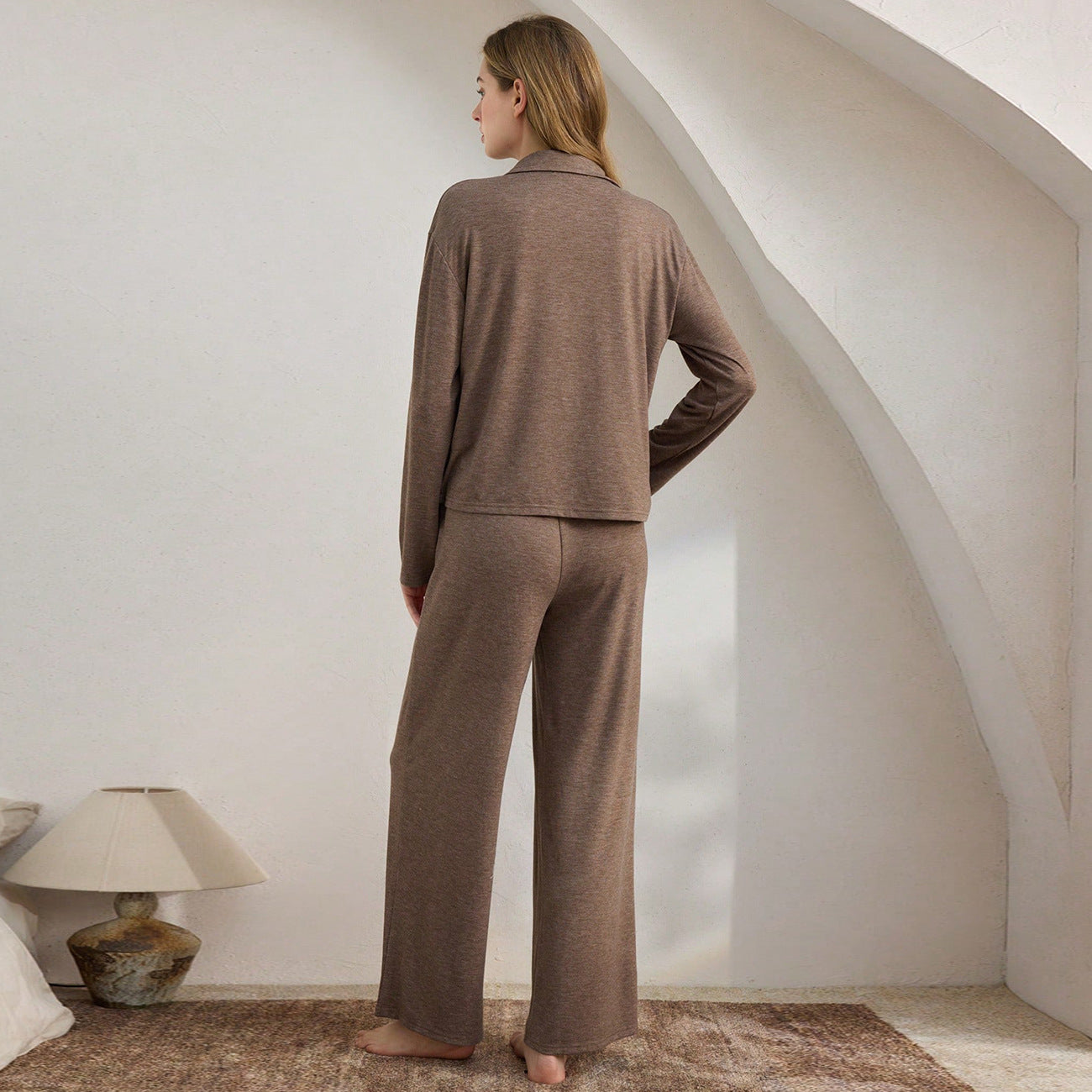 Ladies Elegant Pajama Set made of Soft Modal and Cotton Blend
