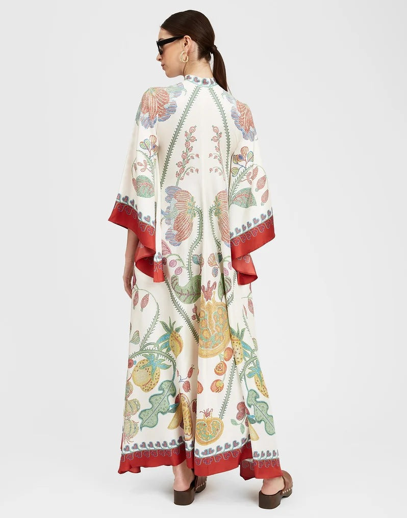 Printed Three-quarter Sleeve Dress