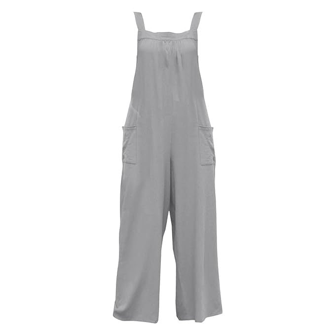 Women's Wide-Leg Overall with Adjustable Straps