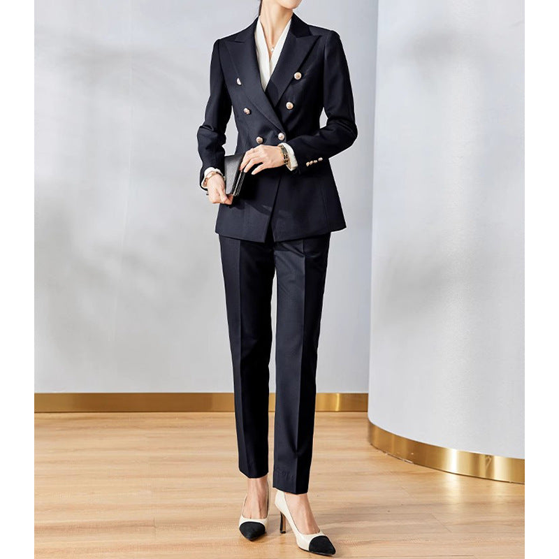 Women's Tailored Double-Breasted Suit Set