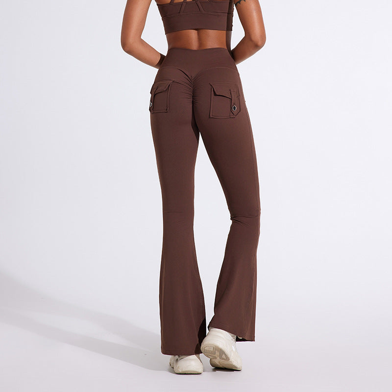 Women's Bootcut Leggings with Pockets and High Waist