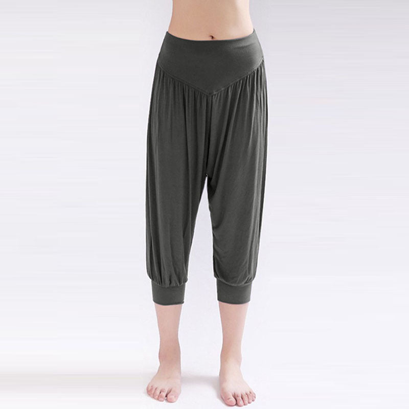Women's Comfortable Harem Pants with High Waist and Elastic Cuffs