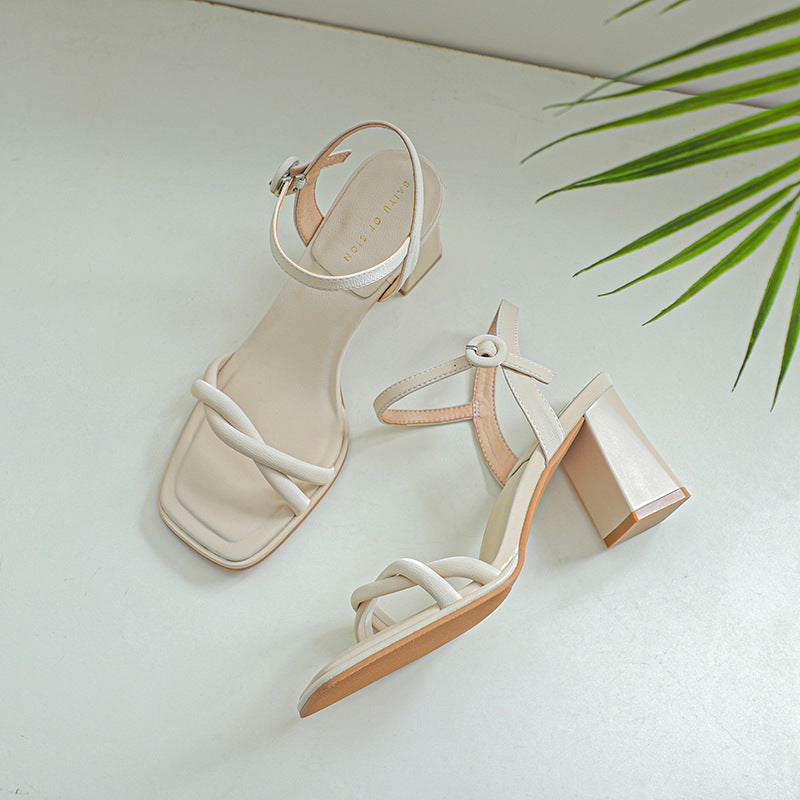 Women Chunky Block-heel Strap Sandals