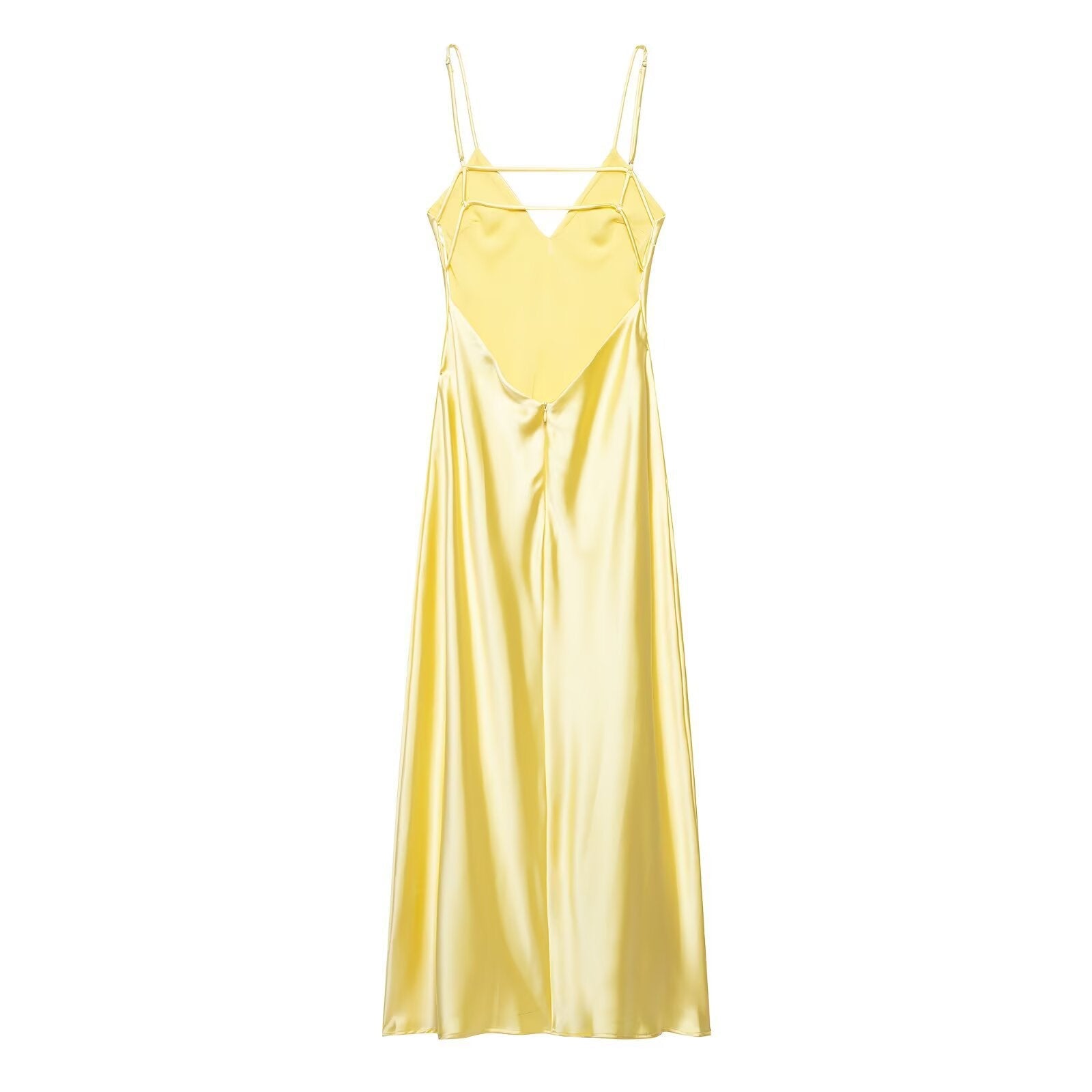 Femme Satin Slip Maxi Dress with Adjustable Straps