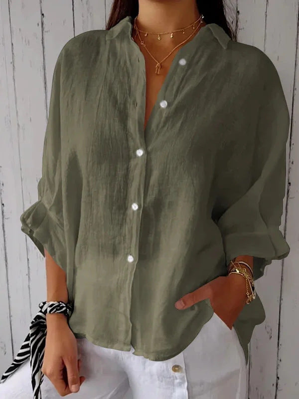 Women Light Linen Blouse