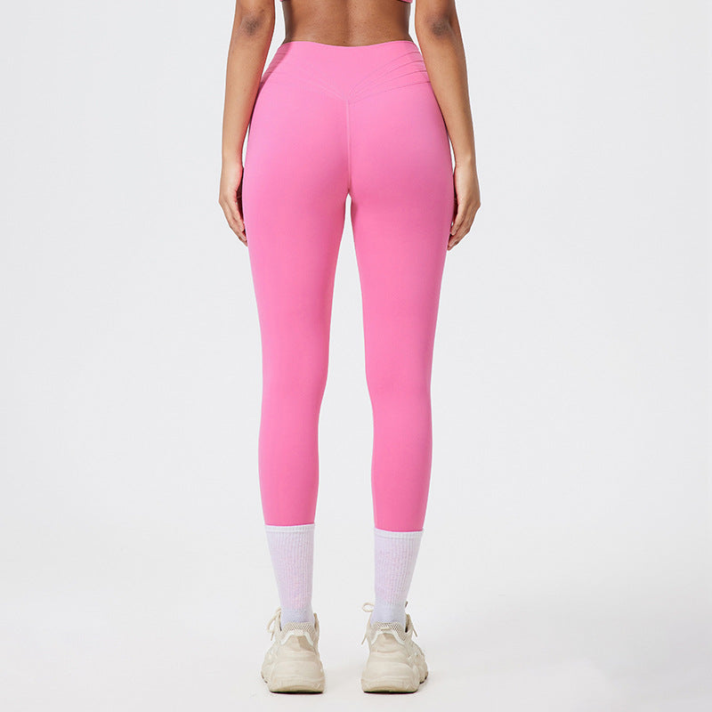 Ladies Shaping High-Performance Leggings with Fashionable Leopard Print