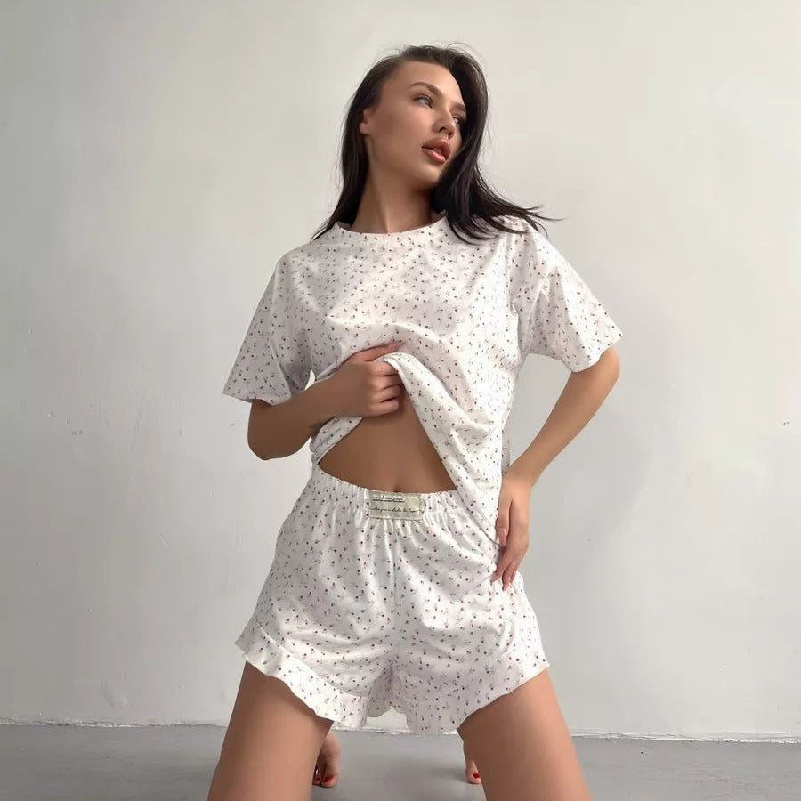 Ladies Sleepwear Set with Floral Design