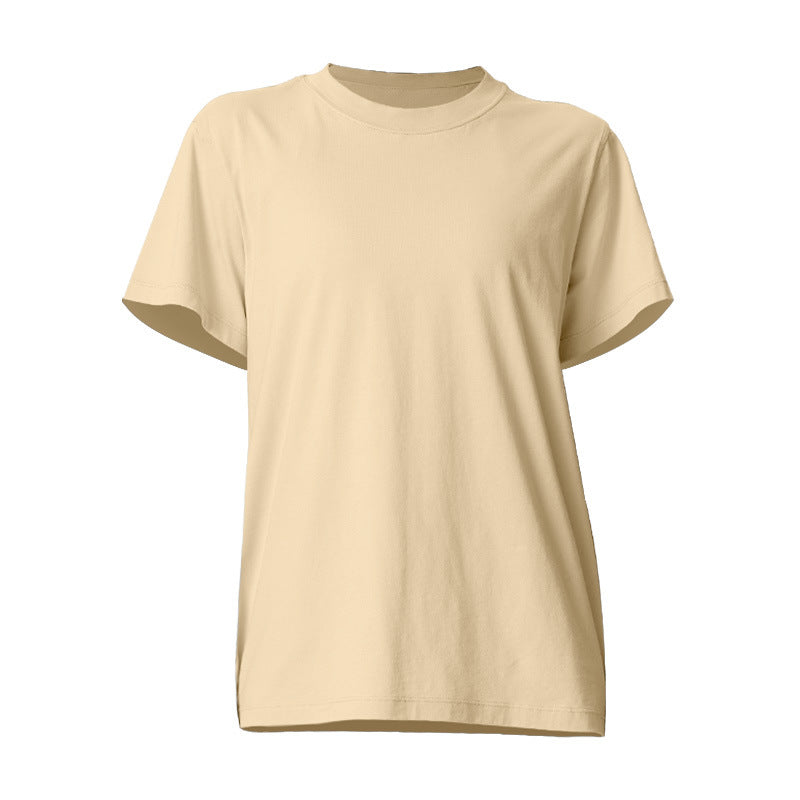 Women's basic t-shirt made from high-quality cotton with round neck