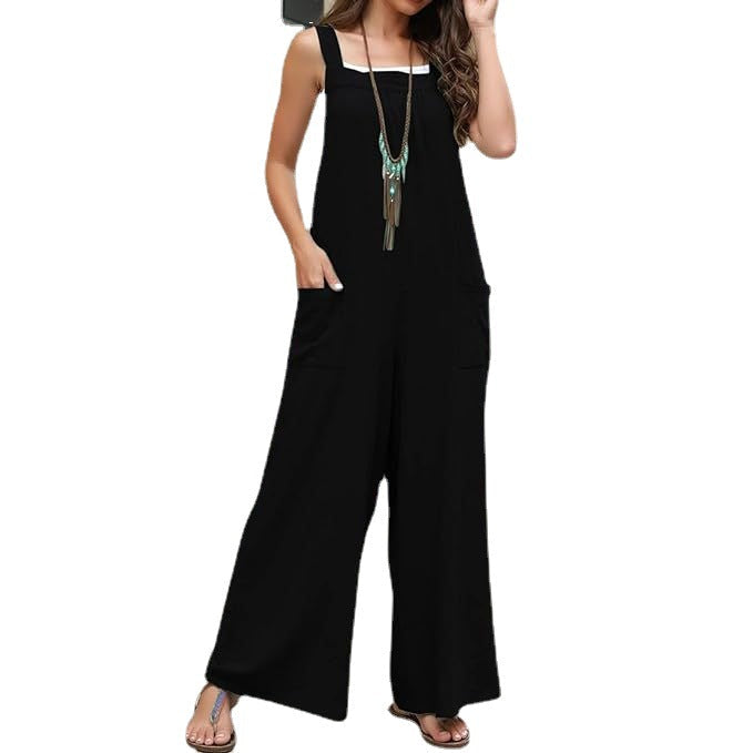 Women's Wide-Leg Overall with Adjustable Straps