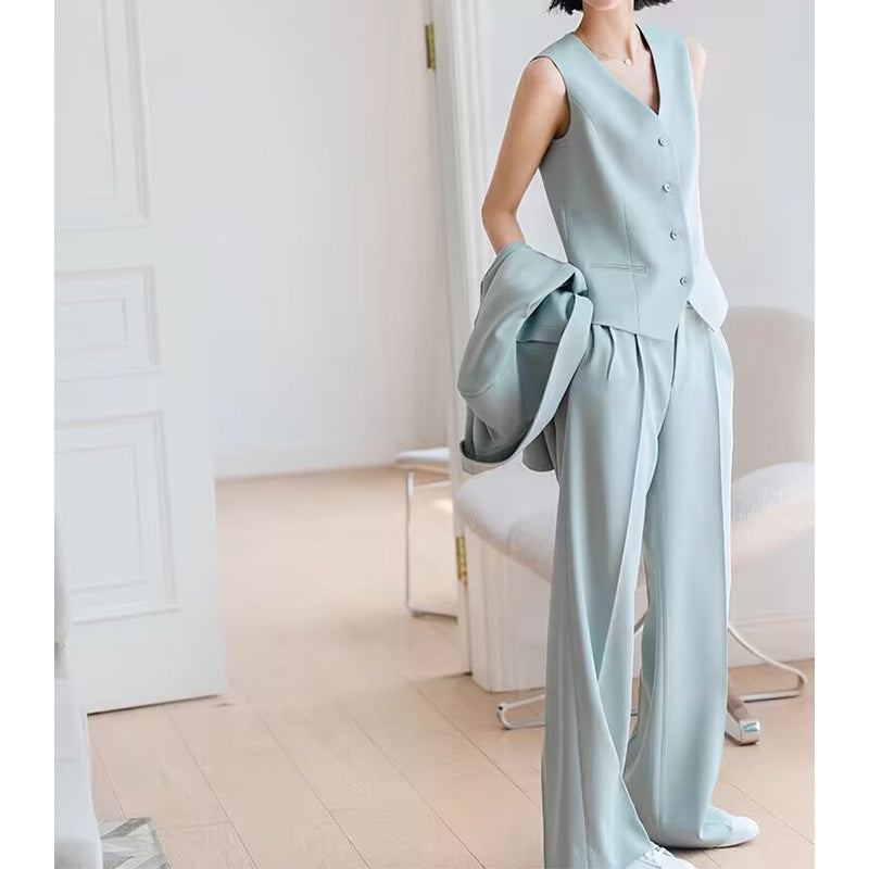 Women's tailored three-piece blazer and pantsuit