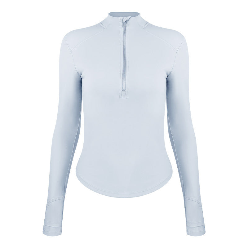 Women's functional shirt with stand-up collar