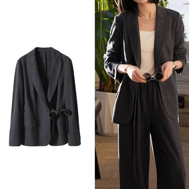 Women's Tailored Suit with Open Front