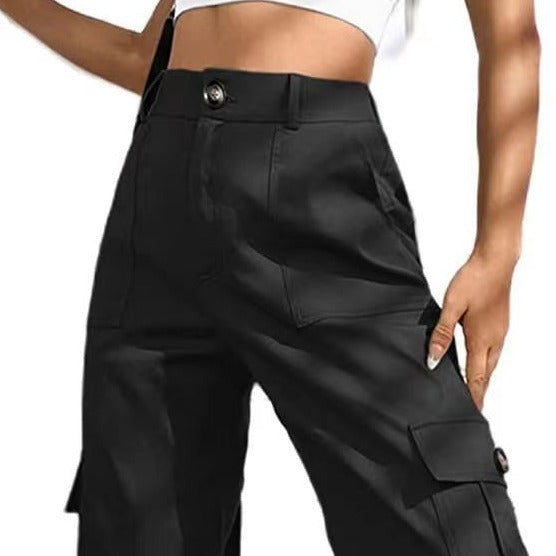 Ladies cargo pants with side pockets